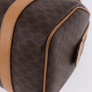 CELINE Macadam Canvas Hand Bag PVC Leather 2way Brown Gold Auth 199479V-17