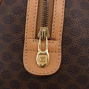 CELINE Macadam Canvas Hand Bag PVC Leather 2way Brown Gold Auth 199479V-19