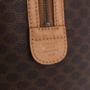CELINE Macadam Canvas Hand Bag PVC Leather 2way Brown Gold Auth 199479V-11
