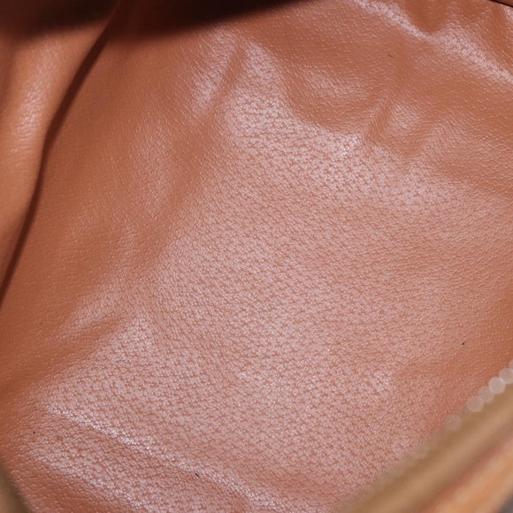 CELINE Macadam Canvas Hand Bag PVC Leather 2way Brown Gold Auth 199479V