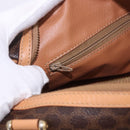 CELINE Macadam Canvas Hand Bag PVC Leather 2way Brown Gold Auth 199479V-22