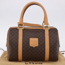 CELINE Macadam Canvas Hand Bag PVC Leather 2way Brown Gold Auth 199479V-12