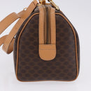CELINE Macadam Canvas Hand Bag PVC Leather 2way Brown Gold Auth 199479V-3