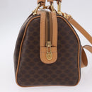 CELINE Macadam Canvas Hand Bag PVC Leather 2way Brown Gold Auth 199479V-4