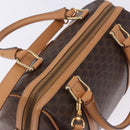 CELINE Macadam Canvas Hand Bag PVC Leather 2way Brown Gold Auth 199479V-6