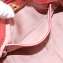 Miu Miu Vitello Luxe Hand Bag Leather 2way Pink Gold Auth 199481M-23