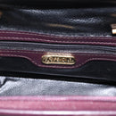 FENDI Hand Bag Leather Purple Gold Auth 199484V-17