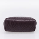 FENDI Hand Bag Leather Purple Gold Auth 199484V-5