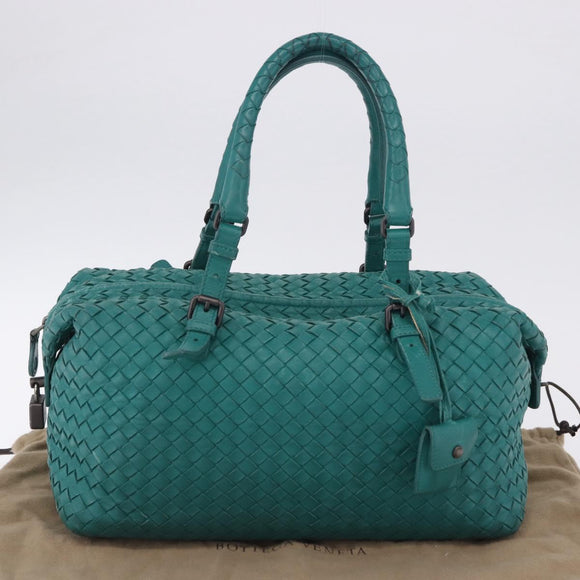 BOTTEGA VENETA INTRECCIATO Hand Bag Leather Green 173398 Auth 199486V