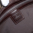 FENDI Zucca Canvas Mamma Baguette Shoulder Bag Brown Silver Auth 199489V-20