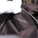 FENDI Zucca Canvas Mamma Baguette Shoulder Bag Brown Silver Auth 199489V-12