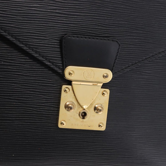LOUIS VUITTON Epi Serviette Conseiller Briefcase Black M54422 LV Auth 199491