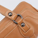 CELINE Hand Bag Leather Brown Silver Auth 199494A-17