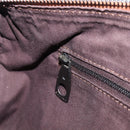 CELINE Hand Bag Leather Brown Silver Auth 199494A-22