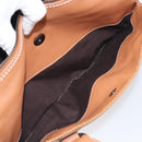 CELINE Hand Bag Leather Brown Silver Auth 199494A-24