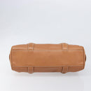 CELINE Hand Bag Leather Brown Silver Auth 199494A-5