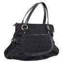 FENDI Zucca Canvas Tote Bag Black Gold Tone 8BR628 Auth 199495A-1
