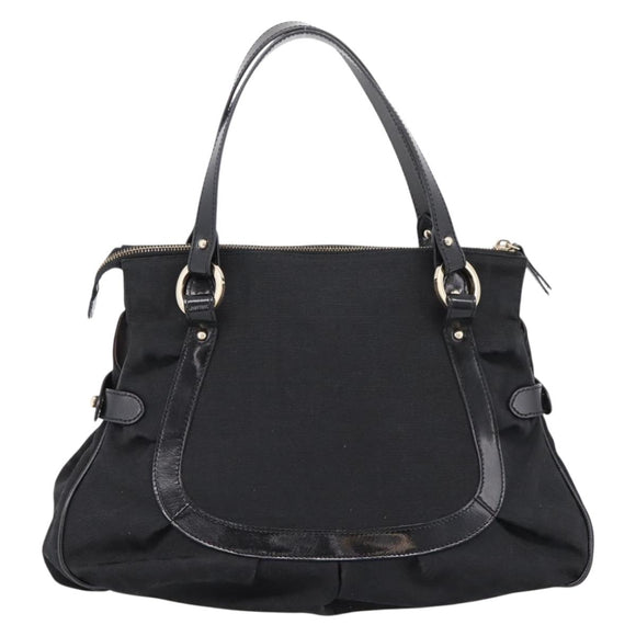 FENDI Zucca Canvas Tote Bag Black Gold Tone 8BR628 Auth 199495A