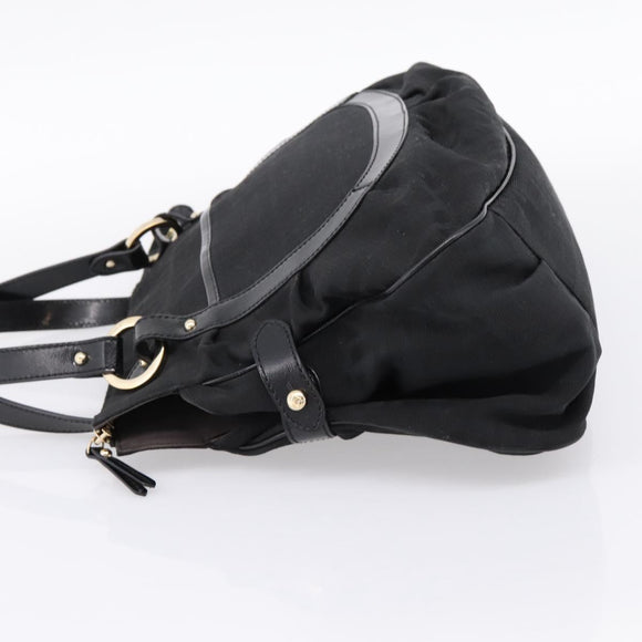 FENDI Zucca Canvas Tote Bag Black Gold Tone 8BR628 Auth 199495A