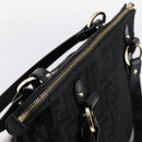 FENDI Zucca Canvas Tote Bag Black Gold Tone 8BR628 Auth 199495A-6