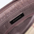 BURBERRY Nova Check Shoulder Bag Canvas Beige Silver Auth 199499A-15