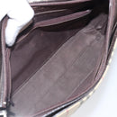 BURBERRY Nova Check Shoulder Bag Canvas Beige Silver Auth 199499A-16