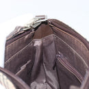 BURBERRY Nova Check Shoulder Bag Canvas Beige Silver Auth 199499A-18