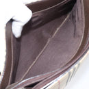 BURBERRY Nova Check Shoulder Bag Canvas Beige Silver Auth 199499A-22