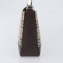 BURBERRY Nova Check Shoulder Bag Canvas Beige Silver Auth 199499A-5