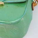 LOUIS VUITTON Monogram Vernis Bell Flower PM Blue Lagon M91730 LV Auth 199500-15