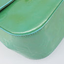 LOUIS VUITTON Monogram Vernis Bell Flower PM Blue Lagon M91730 LV Auth 199500-16