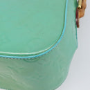 LOUIS VUITTON Monogram Vernis Bell Flower PM Blue Lagon M91730 LV Auth 199500-17