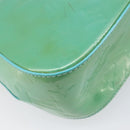 LOUIS VUITTON Monogram Vernis Bell Flower PM Blue Lagon M91730 LV Auth 199500-18
