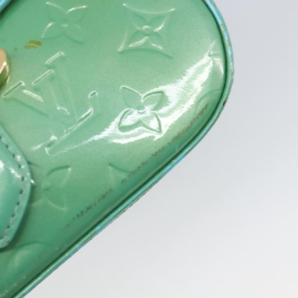 LOUIS VUITTON Monogram Vernis Bell Flower PM Blue Lagon M91730 LV Auth 199500