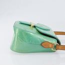 LOUIS VUITTON Monogram Vernis Bell Flower PM Blue Lagon M91730 LV Auth 199500-3