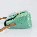LOUIS VUITTON Monogram Vernis Bell Flower PM Blue Lagon M91730 LV Auth 199500-4