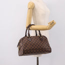 LOUIS VUITTON Damier Ebene Duomo Hand Bag N60008 LV Auth 199501A-24