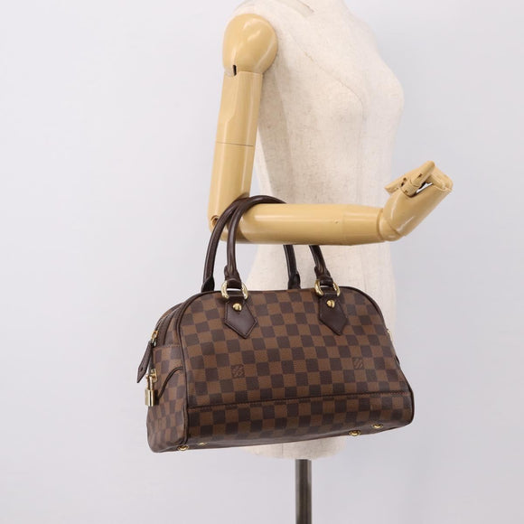 LOUIS VUITTON Damier Ebene Duomo Hand Bag N60008 LV Auth 199501A
