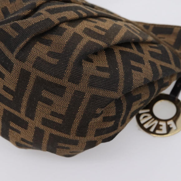 FENDI Zucca Canvas Hand Bag Brown Gold Tone 8BK044 Auth 199502V