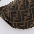 FENDI Zucca Canvas Hand Bag Brown Gold Tone 8BK044 Auth 199502V-16