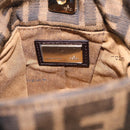 FENDI Zucca Canvas Hand Bag Brown Gold Tone 8BK044 Auth 199502V-17