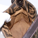 FENDI Zucca Canvas Hand Bag Brown Gold Tone 8BK044 Auth 199502V-19