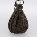FENDI Zucca Canvas Hand Bag Brown Gold Tone 8BK044 Auth 199502V-4