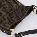 FENDI Zucca Canvas Hand Bag Brown Gold Tone 8BK044 Auth 199502V-6