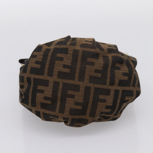 FENDI Zucca Canvas Hand Bag Brown Gold Tone 8BK044 Auth 199502V