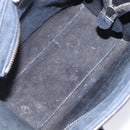 CELINE Luggage Nano Shopper Hand Bag Leather Navy Silver Auth 199504-11
