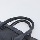 CELINE Luggage Nano Shopper Hand Bag Leather Navy Silver Auth 199504-8