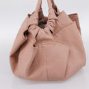 LOEWE Anagram Nappa Aire Hand Bag Leather Pink Gold Tone Auth 199505V-3