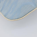 FENDI Shoulder Bag Canvas Light Blue Silver 8BR248 Auth 199506-11