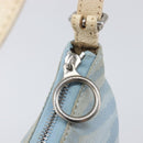 FENDI Shoulder Bag Canvas Light Blue Silver 8BR248 Auth 199506-14